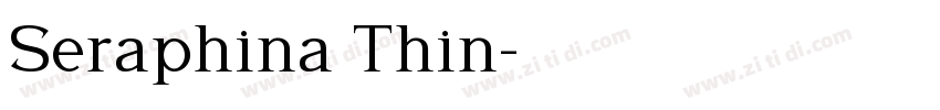 Seraphina Thin字体转换